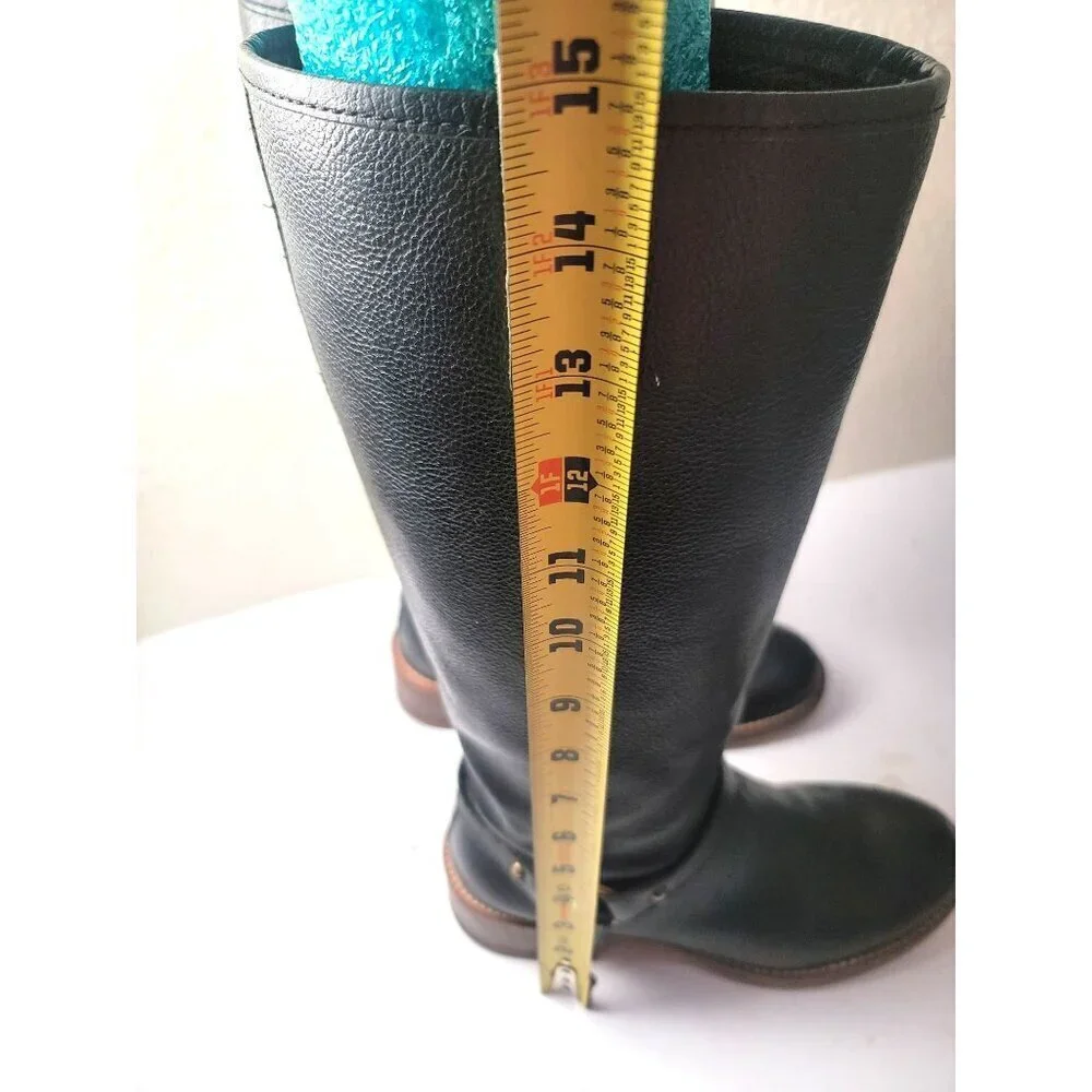 Banana Republic Women's Knee-High Black Leather Pull On Riding Boots Size 6